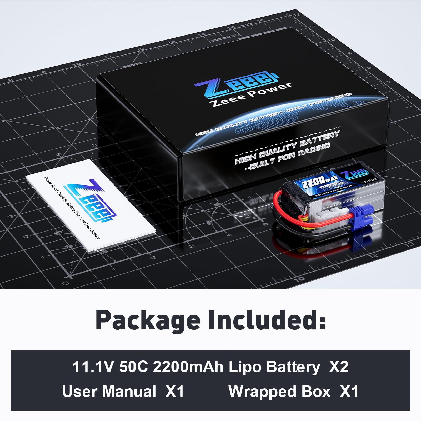 Amazon.com: Zeee 3S Shorty Lipo 2200mAh 11.1V Battery 50C Small